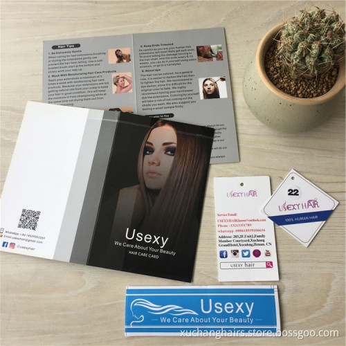Wholesale Upmarket Customization For Human Hair Extension Custom Logo Bag Box Tag Label